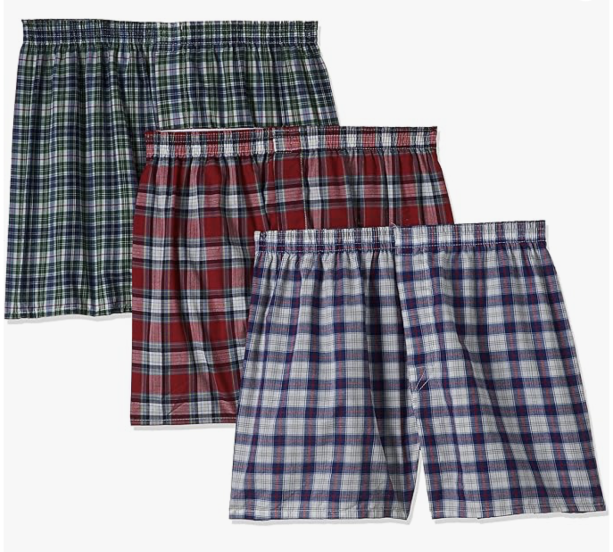 3 Pack Plaid Boxers